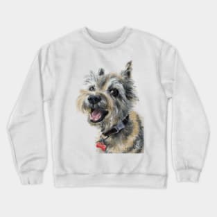 A Happy Smiling Cairn Terrier Crewneck Sweatshirt